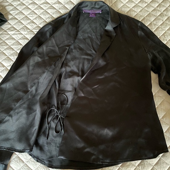 Ralph Lauren Purple Collection Silk Blouse Sz 2 - Picture 4 of 4